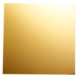 Sheet, anodized aluminum, gold, 5-3/4 x 5-3/4 inch square, 20 gauge. Sold individually.