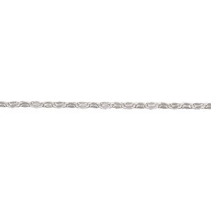 Chain 1pkg1 silver-plated mirror, 1.8mm, brass 5 foot unfinished