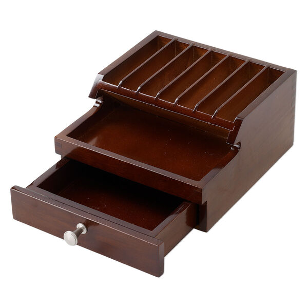 Tool organizer, Park Your Pliers™, wood, brown, 7 x 3-1/2 x 6-1/2 inches. Sold individually. image number 1