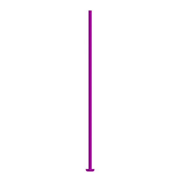 Head pin, niobium, pink, 1-1/2 inches, 21 gauge. Sold per pkg of 10. image number 0