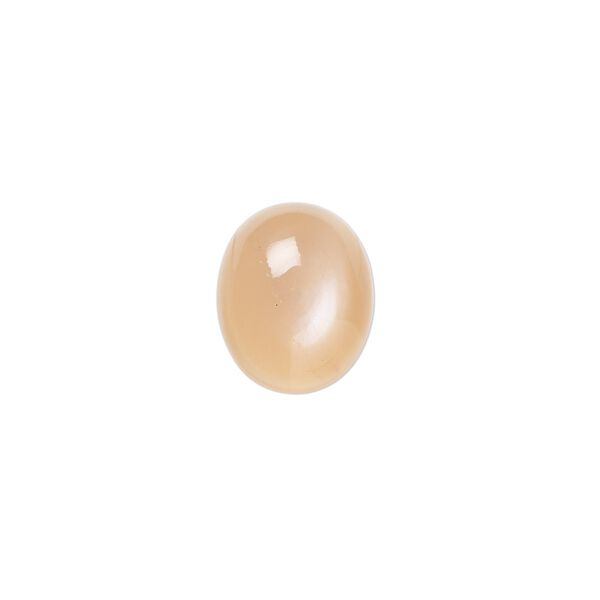 Peach moonstone 1pkg4, hand-cut calibrated oval cab natural 12x10mm image number 0