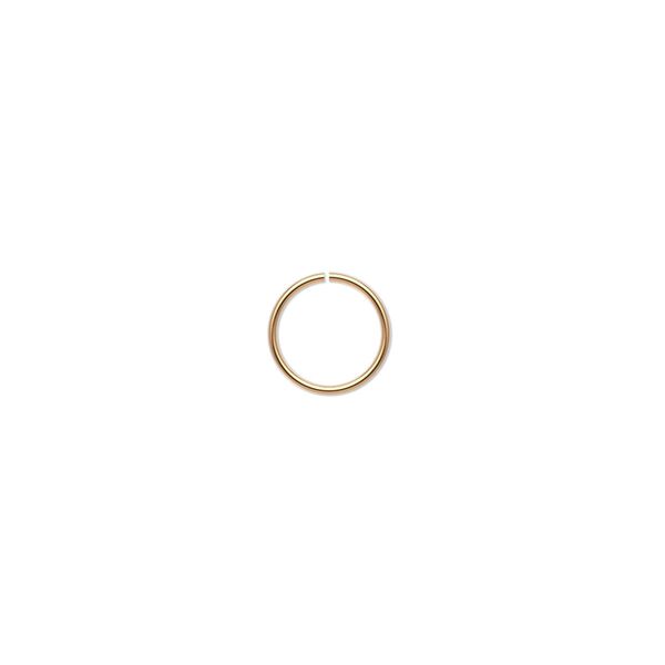 Jump ring, 14Kt gold-filled, 8mm round, 6.7mm inside diameter, 22 gauge. Sold per pkg of 10. image number 0