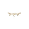 Bead, 14Kt gold-filled, 20x2mm curved tube with 3 loops. Sold individually. image number 0