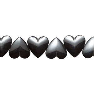 Hemalyke&trade; 1pkg1, side-drilled heart bead 15.5-16 inch 10mm