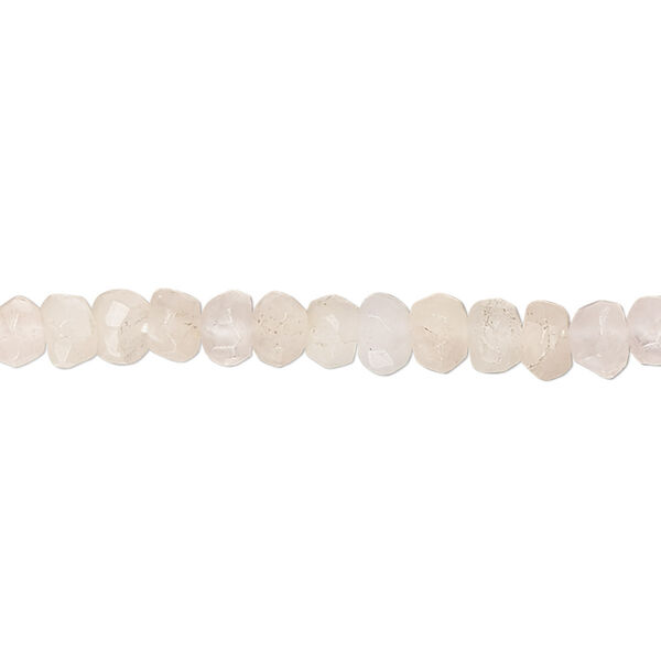 Bead, morganite (natural), 4x3mm-6x4mm hand-cut faceted rondelle, C grade, Mohs hardness 7-1/2 to 8. Sold per 14-inch strand. image number 0