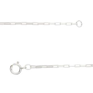 Chain 1pkg1 sterling silver Venetian box, 1.2mm elongated / springring clasp, Gossamer™ 20 inch