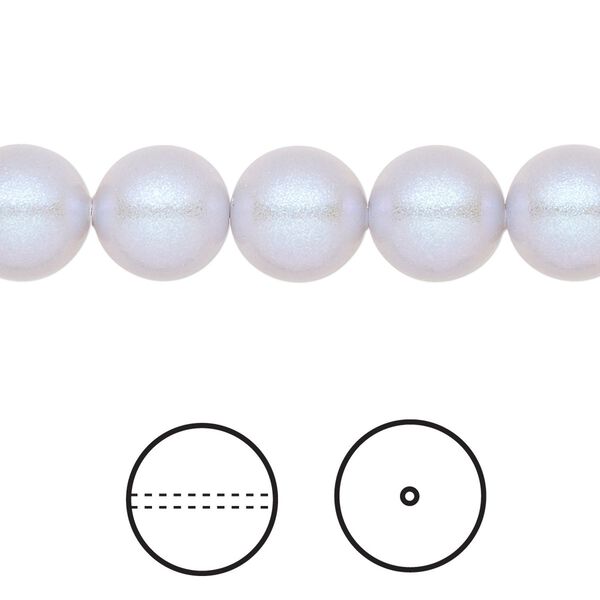 Pearl 25pk iridescent dreamy blue, Crystal Passions® 10mm round 5810 image number 0