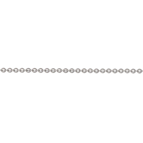 Chain 1pkg1 ball, 1.5mm, stainless steel 5 foot unfinished image number 0