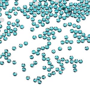 Flat back, Dance With Me™ crystal rhinestone, blue zircon, foil back, 1.9-2.1mm rose, SS6. Sold per pkg of 144 (1 gross).