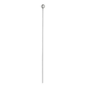 Head pin, Argentium® silver, 1-1/2 inch with 2mm ball, 24 gauge. Sold per pkg of 2.