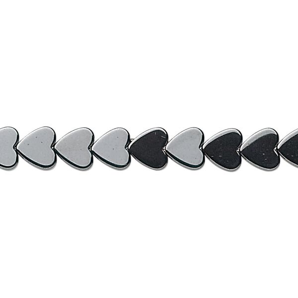 Hemalyke™ 1pkg1, flat heart bead 15.5-16 inch 6mm image number 0