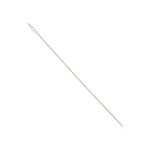Needle, Beadalon®, stainless steel, pkg/4, 5 inches, heavy 0.51mm width, collapsible-eye twisted wire.