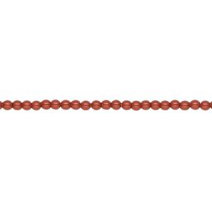 Pearl 100pk dark coral pearl, Crystal Passions® 2mm round 5810