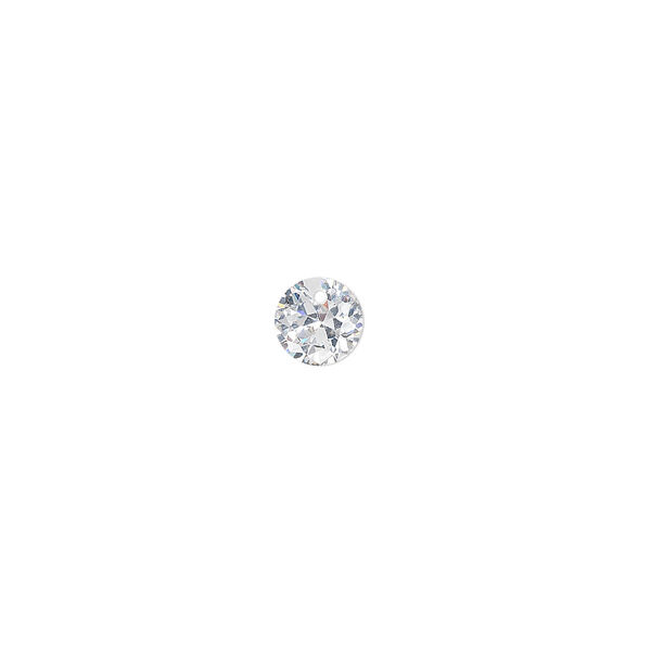 Drop, cubic zirconia, clear, 6mm hand-faceted round, Mohs hardness 8-1/2. Sold per pkg of 14. image number 0