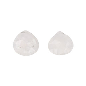 Rainbow moonstone 1pkg2, hand-cut top-drilled faceted puffed teardrop bead natural 15mm