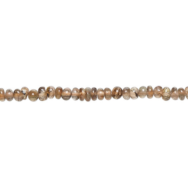 Bead, andalusite (natural), 3x1mm-3x2mm hand-cut rondelle with 0.4-1mm hole, B- grade, Mohs hardness 7 to 7-1/2. Sold per 13-inch strand, approximately 170 beads. image number 0