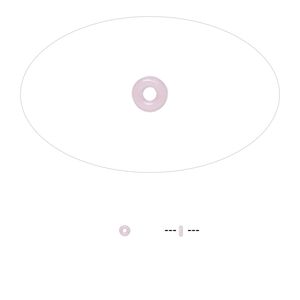 Component, Oh! Ring™, silicone, baby pink, 1.5mm round with 0.5mm hole. Sold per pkg of 1,000.