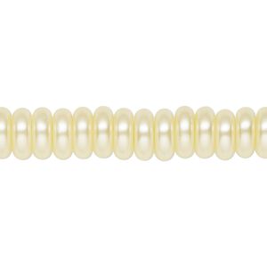 Pearl 1pk ivory, Celestial Crystal® 8x3mm rondelle 15.5-16 inch