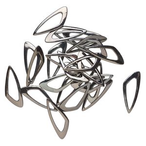 Focal, gunmetal-finished brass, 43x17mm irregular triangle. Sold per pkg of 25.