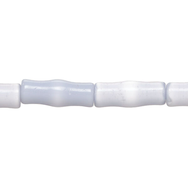 Bead, cat's eye glass (fiber optic glass), violet, 17x5mm-17x7mm vase. Sold per 14-inch strand, approximately 20 beads. image number 0