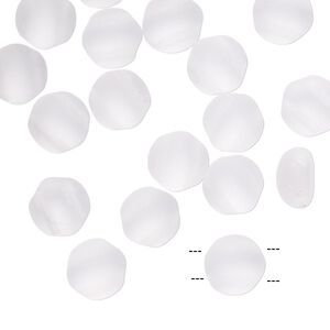 Bead, Preciosa Candy™, Czech pressed glass, translucent matte clear, 8mm candy with (2) 0.8-0.9mm holes. Sold per pkg of 20.