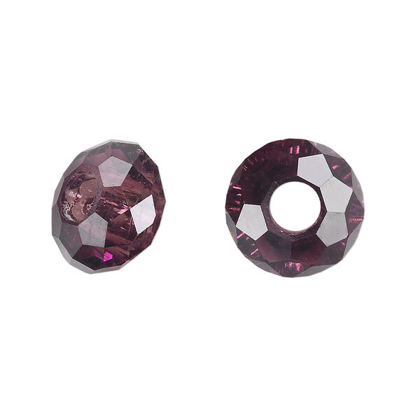 Bead 12pk 32 facets medium purple, Celestial Crystal® Dione® 14x8mm rondelle image number 0
