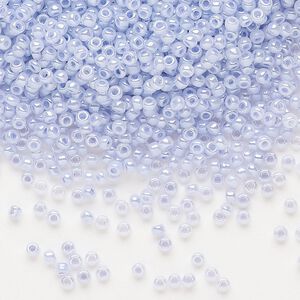 Seed bead, Dyna-Mites™, glass, pkg/40g, #11 round, opaque ceylon pastel light blue, (338 11/0 RR).