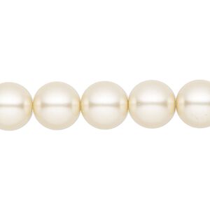 Pearl 10pk creamrose, Preciosa Czech crystal 10mm round