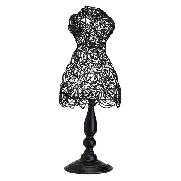 Display, necklace, steel, black, 23 x 9 x 6-1/2 inch female torso. Sold individually. image number 0