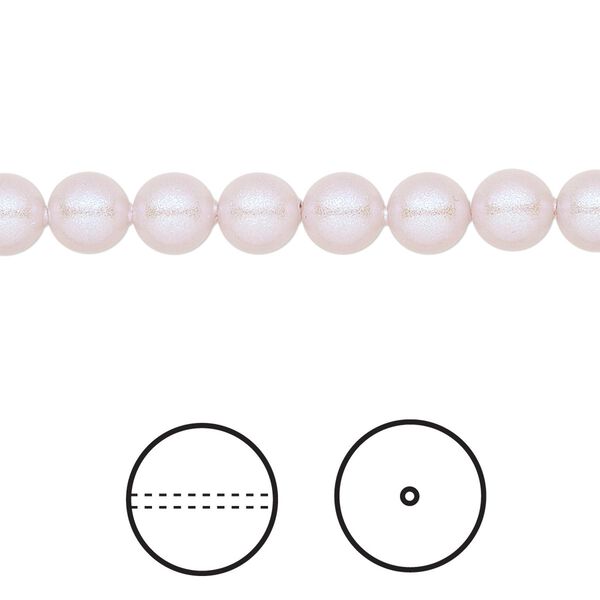 Pearl 50pk iridescent dreamy rose, Crystal Passions® 6mm round 5810 image number 0