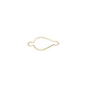 Link, Wrap-Tite®, 14Kt gold-filled, 9x6mm pear setting. Sold per pkg of 2.