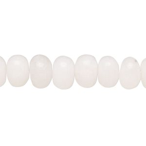 Snow quartz 1pkg1, hand-cut rondelle bead natural 14 inch 9x6mm-10x8mm