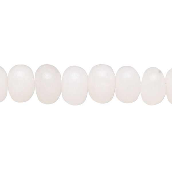 Snow quartz 1pkg1, hand-cut rondelle bead natural 14 inch 9x6mm-10x8mm image number 0