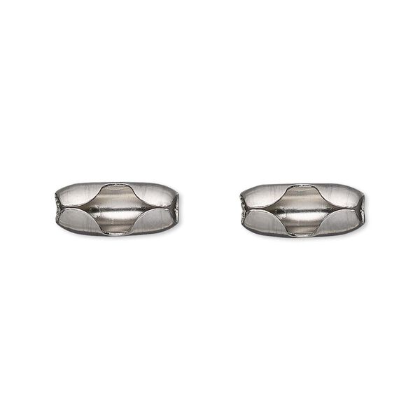 Ball chain connector, stainless steel, 13x6mm, fits 4.5mm ball chain. Sold per pkg of 100. image number 0