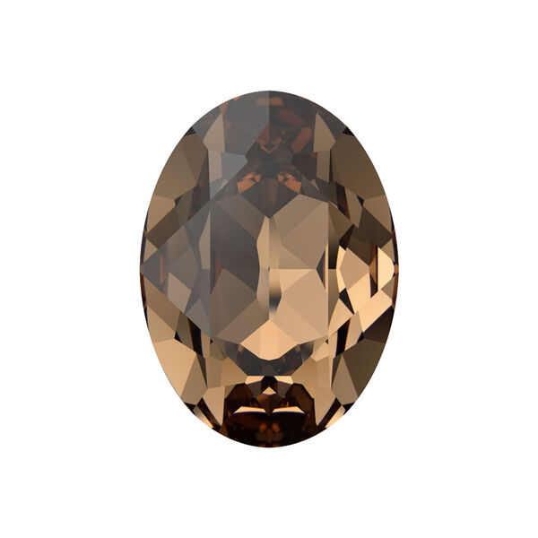 Fancy stone 1pkg1 light smoked topaz foil back, Crystal Passions® Regenerated 18x13mm oval 4120 image number 0