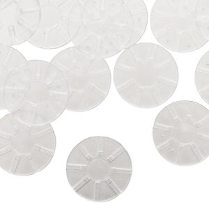Component, 1pkg25, The Beadery&reg; plastic, clear 14mm (1165-006)