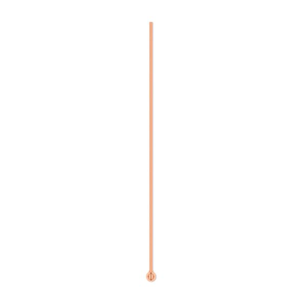 Head pin, copper-plated brass, 1-1/2 inches with 1.5mm ball, 24 gauge. Sold per pkg of 100. image number 0