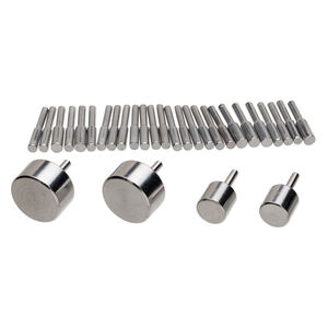 Wire jig peg set, Thing-A-Ma-Jig, aluminum and plastic, clear, with 30 pegs and fasteners. Sold per 30-piece set.