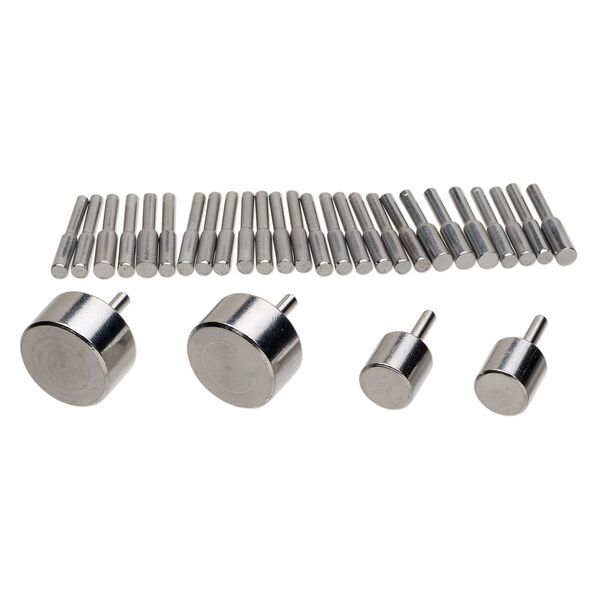 Wire jig peg set, Thing-A-Ma-Jig, aluminum and plastic, clear, with 30 pegs and fasteners. Sold per 30-piece set. image number 0