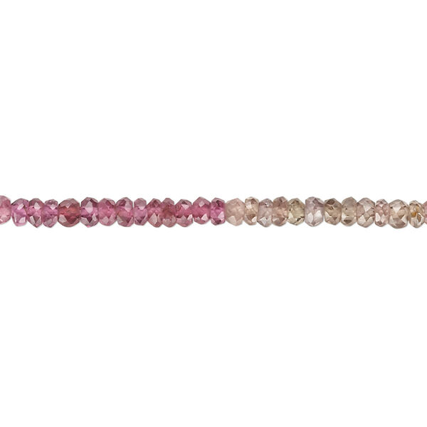 Bead, multi-spinel (natural), 3x2mm-4x3mm hand-cut faceted rondelle, B grade, Mohs hardness 8. Sold per 15" to 16" strand. image number 0