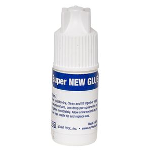 Adhesive, EUROTOOL® Super New Glue, pkg/3g bottle, clear.