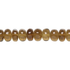 Golden quartz 1pkg1, hand-cut rondelle bead 14 inch 7x4mm-9x6mm