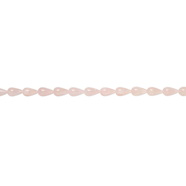 Rose quartz 1pkg1, teardrop bead natural, 15 inch 20x12mm-21x13mm image number 1