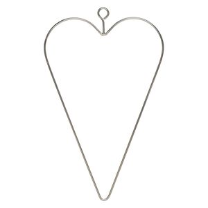 Wire frame, steel, 8x5-inch heart. Sold individually.