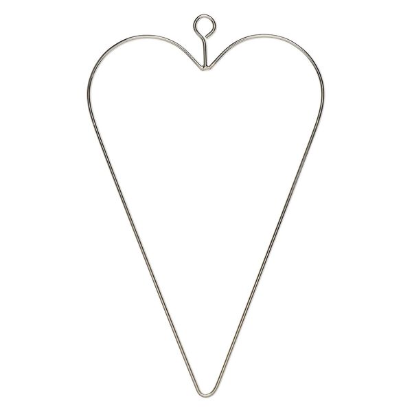 Wire frame, steel, 8x5-inch heart. Sold individually. image number 0