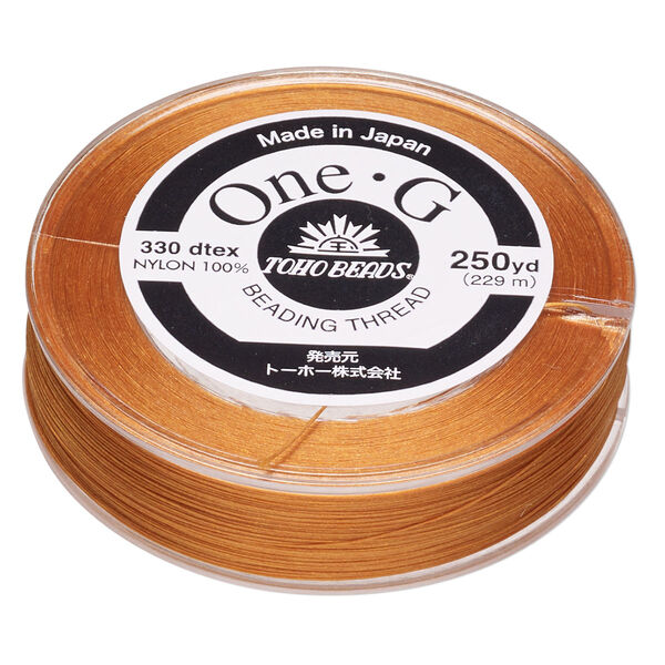 Thread, One-G™, nylon, pkg/250 yards, orange, size 0. image number 0