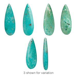 Turquoise 1pkg2, teardrop focal 20x10mm
