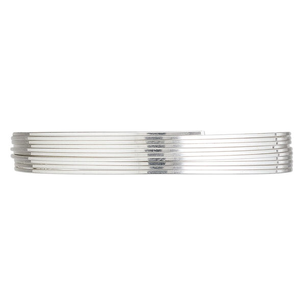 Wire, sterling silver, half-hard, square, 22 gauge. Sold per pkg of 5 feet. image number 0