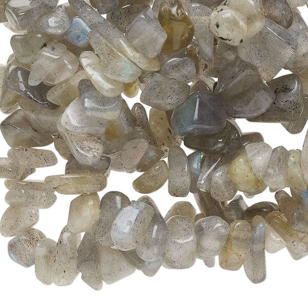 Bead, labradorite (natural), small chip, Mohs hardness 6 to 6-1/2. Sold per 36-inch strand. image number 0