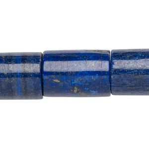 Lapis lazuli 1pkg1, round tube bead 8 inch 20x15mm-21x16mm